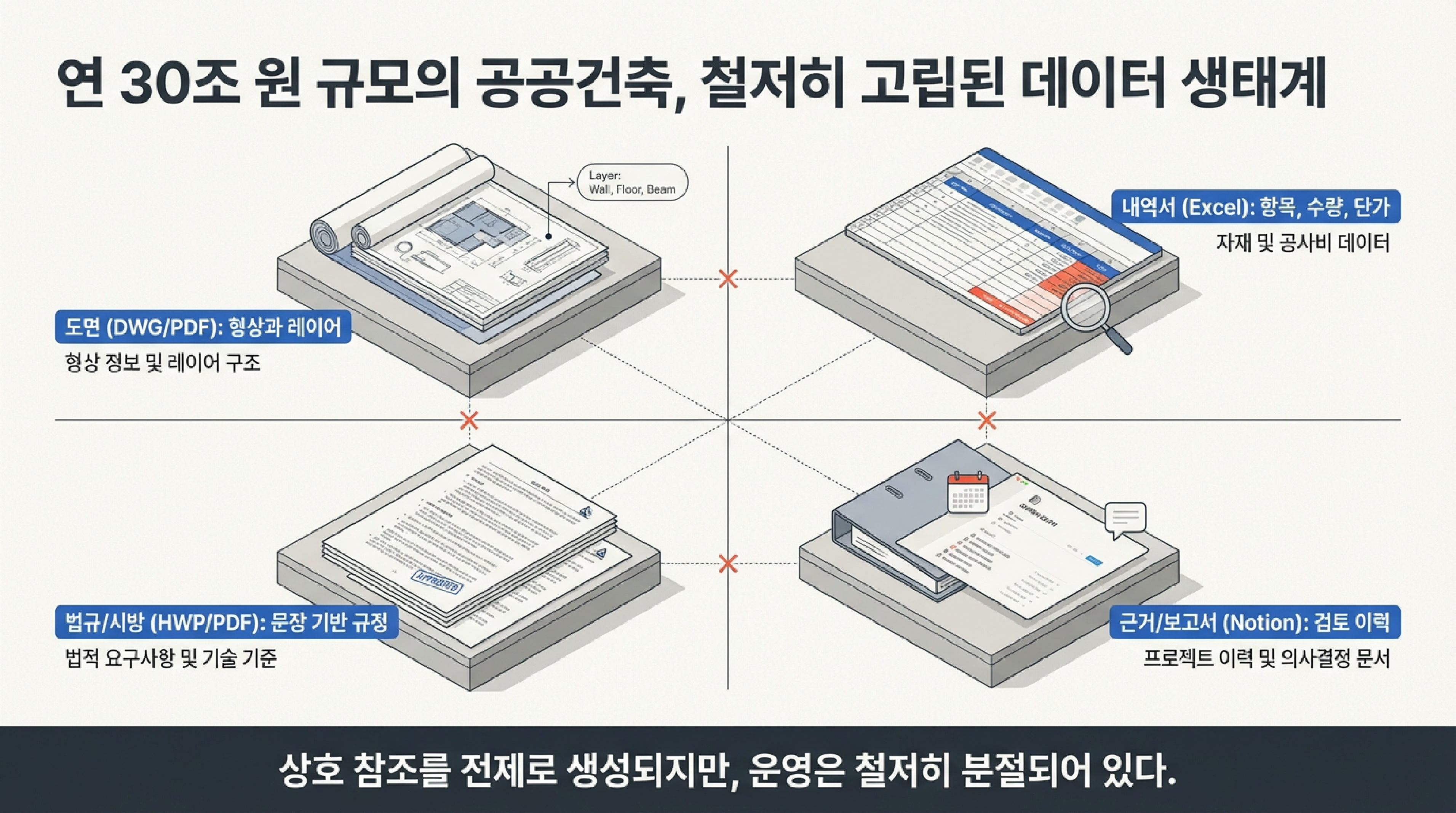 공공건축의 고립된 데이터 생태계